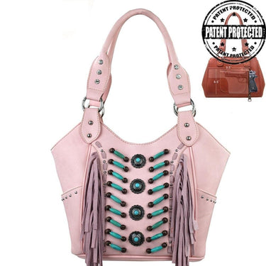 Montana West Handgun Purses Montana West® Fringe Collection Concealed Carry Purse Shoulder Bag